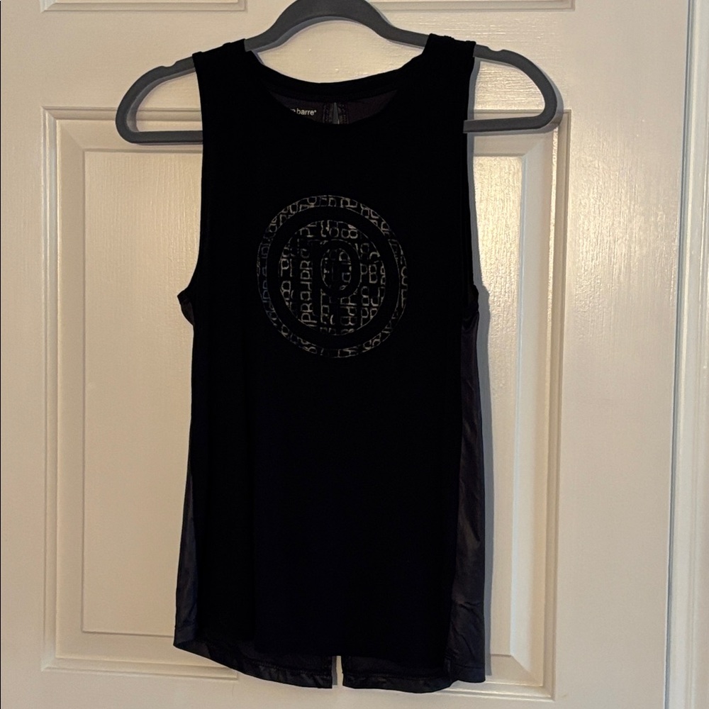 Black Sleeveless Top with Pure Barre Logo